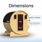 ALEKO Barrel Sauna for 3-4 People