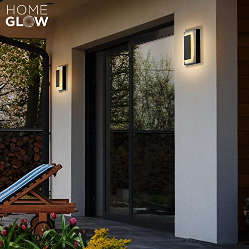 HOMEGLOW Black LED Wall Sconce - Indoor & Outdoor