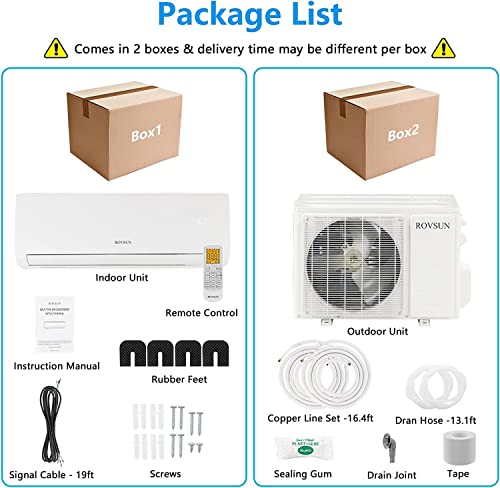 ROVSUN 9,000 BTU Mini Split AC/Heat System