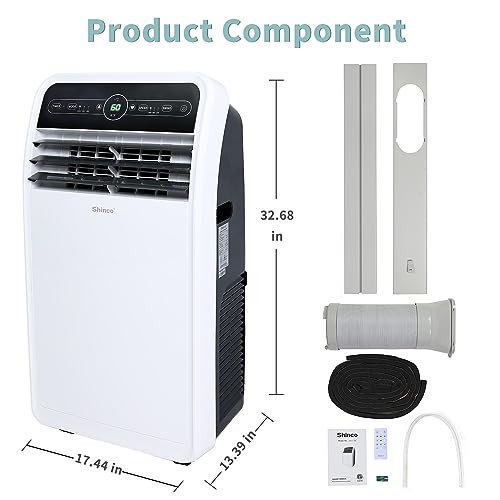 Shinco 12,000 BTU Portable Air Conditioner with Dehumidifier