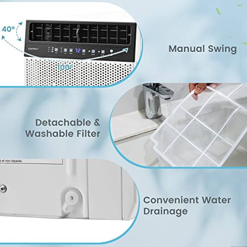 COSTWAY 10000 BTU Over-the-Sill Window AC Unit