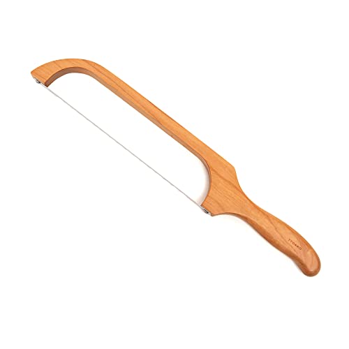 TYOARO Cherry Wood Bread Knife for Sourdough