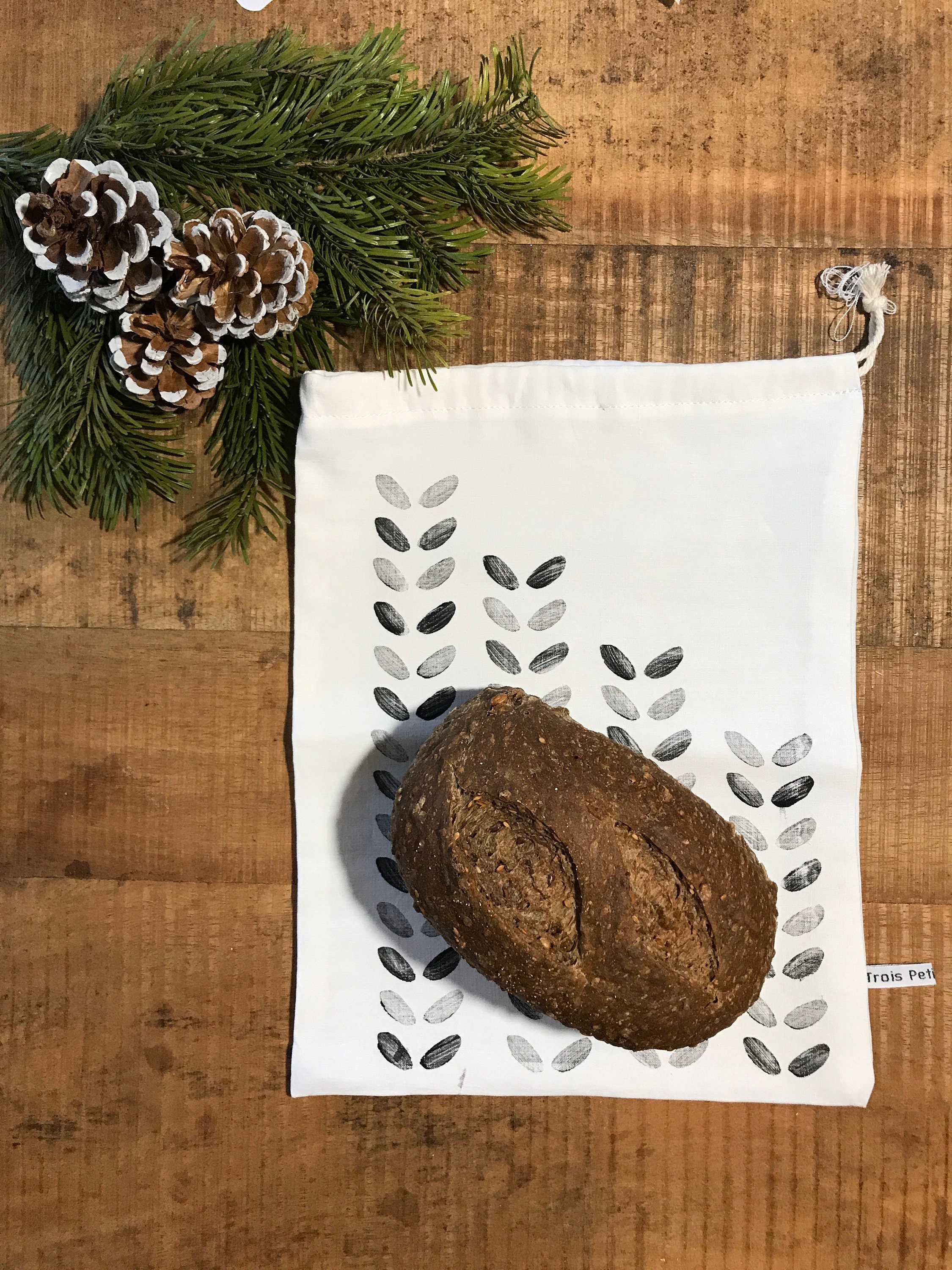 Linen Bread Bag for Fresh Baked Goodness