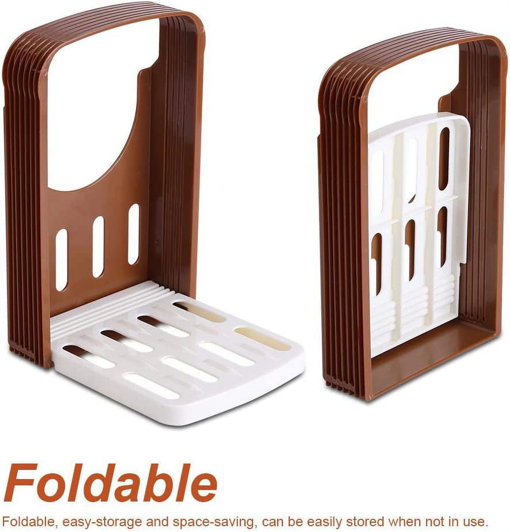Foldable Bread Slicer with Adjustable Thickness Options