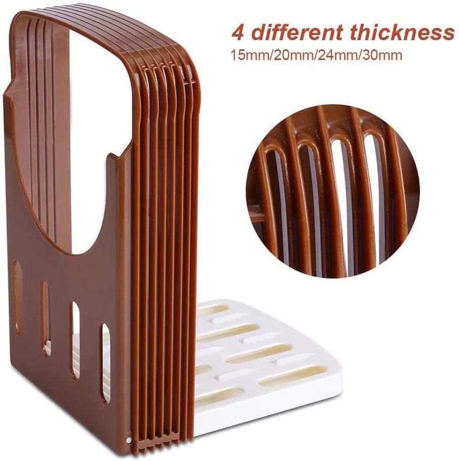 Foldable Bread Slicer with Adjustable Thickness Options