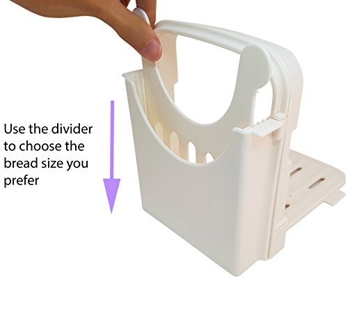 Adjustable Bread Slicer Guide with Rubber Paddings