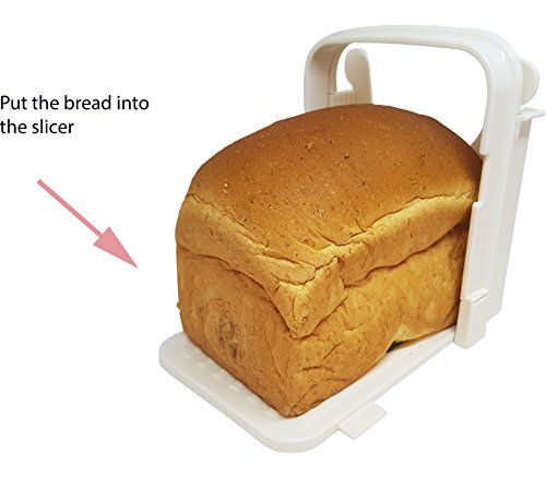 Adjustable Bread Slicer Guide with Rubber Paddings