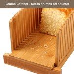 Kiss Core Bamboo Bread Slicer with Crumb Catcher