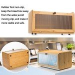Stackable Bamboo Bread Bin with Clear Door
