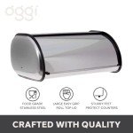 Stainless Steel Roll Top Bread Box for Kitchen