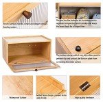 Stackable Bamboo Bread Bin with Clear Door