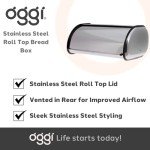 Stainless Steel Roll Top Bread Box for Kitchen