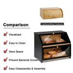 Double Layer Bread Bin with Clear Window