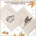 Augshy Reusable Linen Bread Bags for Homemade Bread