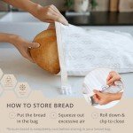 Reusable Cotton Beeswax Bread Bags - 2 Pack