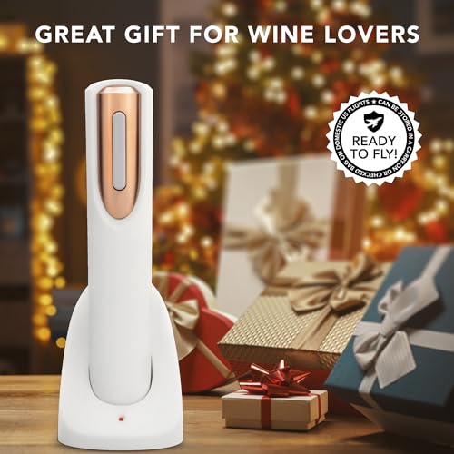 Electric Wine Opener with Charging Base & Foil Cutter
