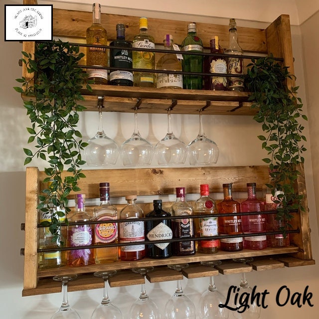 Wall Mounted Mini Bar and Wine Rack