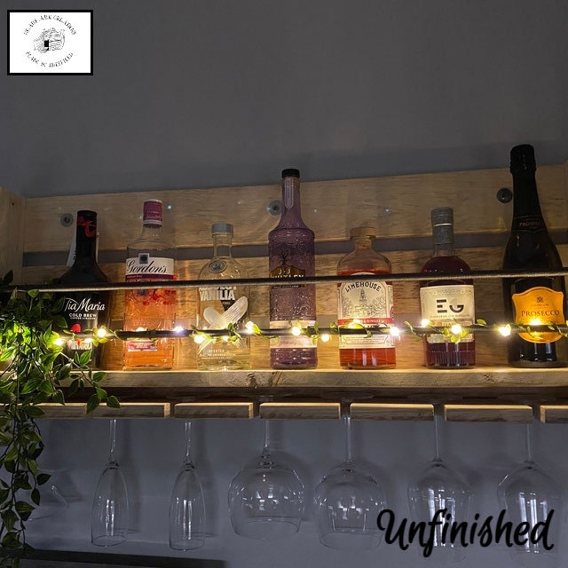 Wall Mounted Mini Bar and Wine Rack