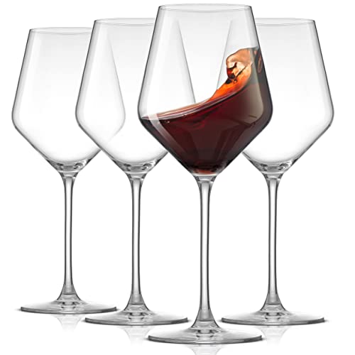 JoyJolt Layla Set of 4 Red Wine Glasses
