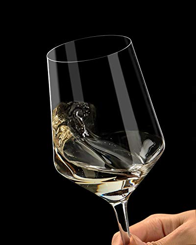 Set of 4 Crystal Red Wine Glasses