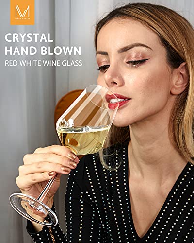 Set of 4 Crystal Red Wine Glasses