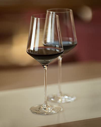 Set of 4 Crystal Red Wine Glasses
