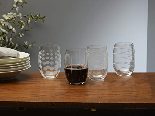 Mikasa Stainless Steel Stemless Wine Glasses - Silver