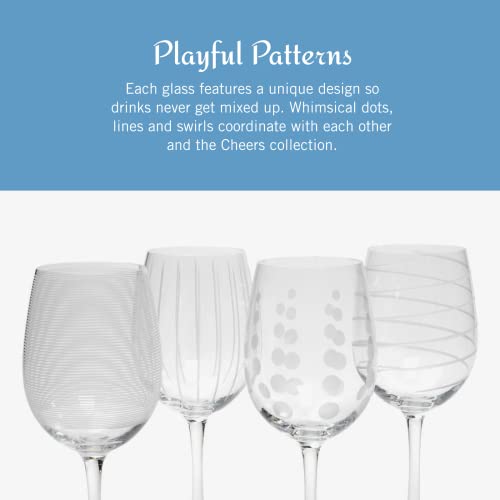 Mikasa Cheers Set of 4 White Wine Glasses