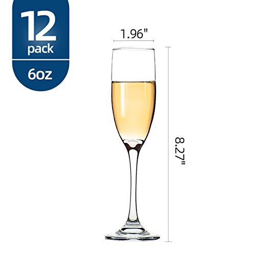 Set of 12 Classic Champagne Glasses 170ml