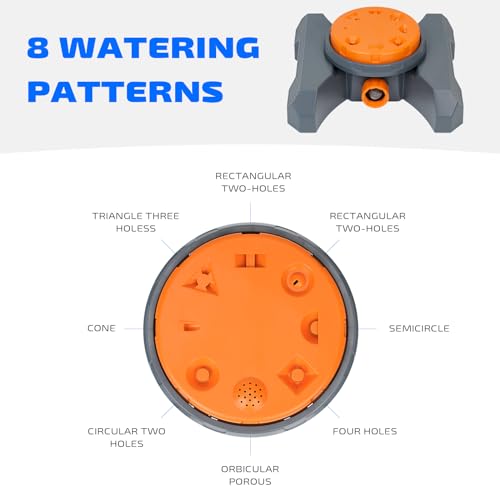 LINEX 8-Pattern Lawn and Garden Sprinkler