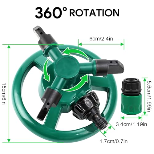 Adjustable 360-Degree Garden Sprinkler for Lawns