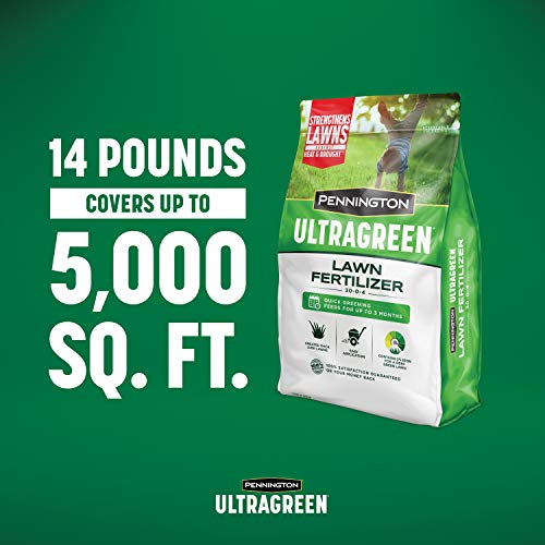 Pennington UltraGreen Lawn Fertilizer, 14 lbs, Covers 5000 Sq Ft