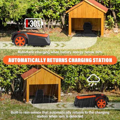 MAXLANDER Robot Mower, APP Controlled, Self-Charging, Bluetooth/Wi-Fi Connected