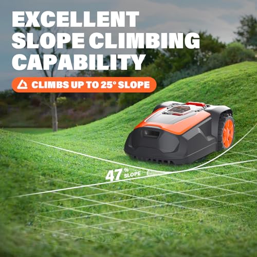 MAXLANDER Robot Mower, APP Controlled, Self-Charging, Bluetooth/Wi-Fi Connected