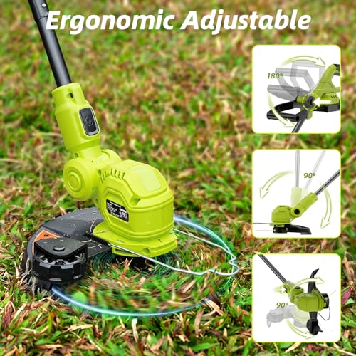 JAGROM 12" 20V Cordless String Trimmer & Lawn Edger