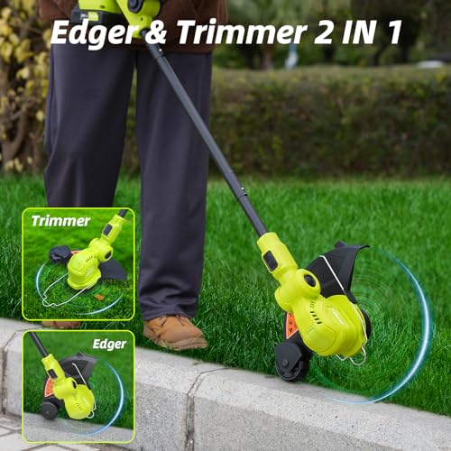 JAGROM 12" 20V Cordless String Trimmer & Lawn Edger