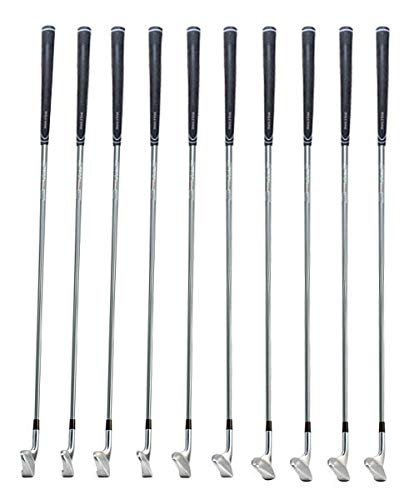 Single Swing, Single Length Golf Iron Set (4-LW) (Right, Steel, Regular) with Large Jumbo Max Grips