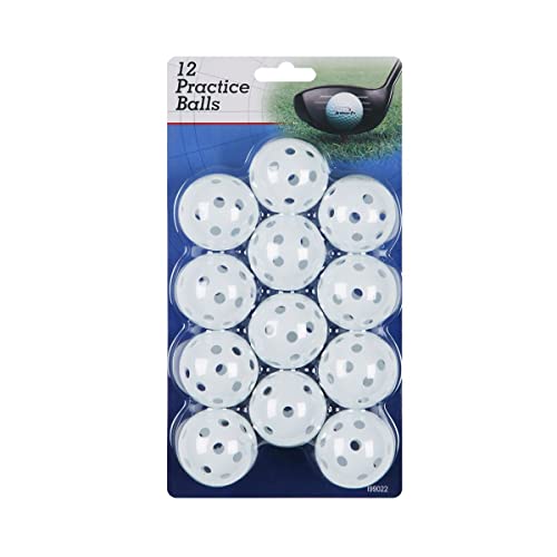 Intech Practice Balls with holes, 12 Pack (White)