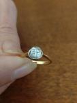 18ct Yellow Gold Antique Diamond Ring, Size I 1/2