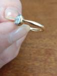 18ct Yellow Gold Antique Diamond Ring, Size I 1/2