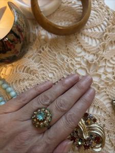 Adjustable Vintage Costume Jewellery Ring