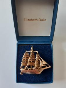 Antique 9Ct Gold Ship Galleon Pendant