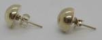Vintage Art Deco Sterling Silver Round Earrings