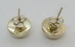 Vintage Art Deco Sterling Silver Round Earrings