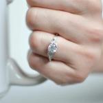 Vintage 2Ct Round Cut Diamond Flower Engagement Ring