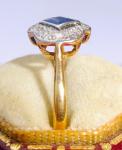 Art Deco 18ct Gold Sapphire Diamond Ring