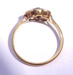 Art Deco 18ct Gold Sapphire Diamond Ring