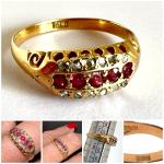 Edwardian 18ct Gold Ruby and Diamond Ring