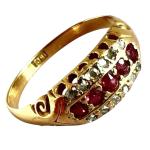 Edwardian 18ct Gold Ruby and Diamond Ring