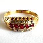 Edwardian 18ct Gold Ruby and Diamond Ring